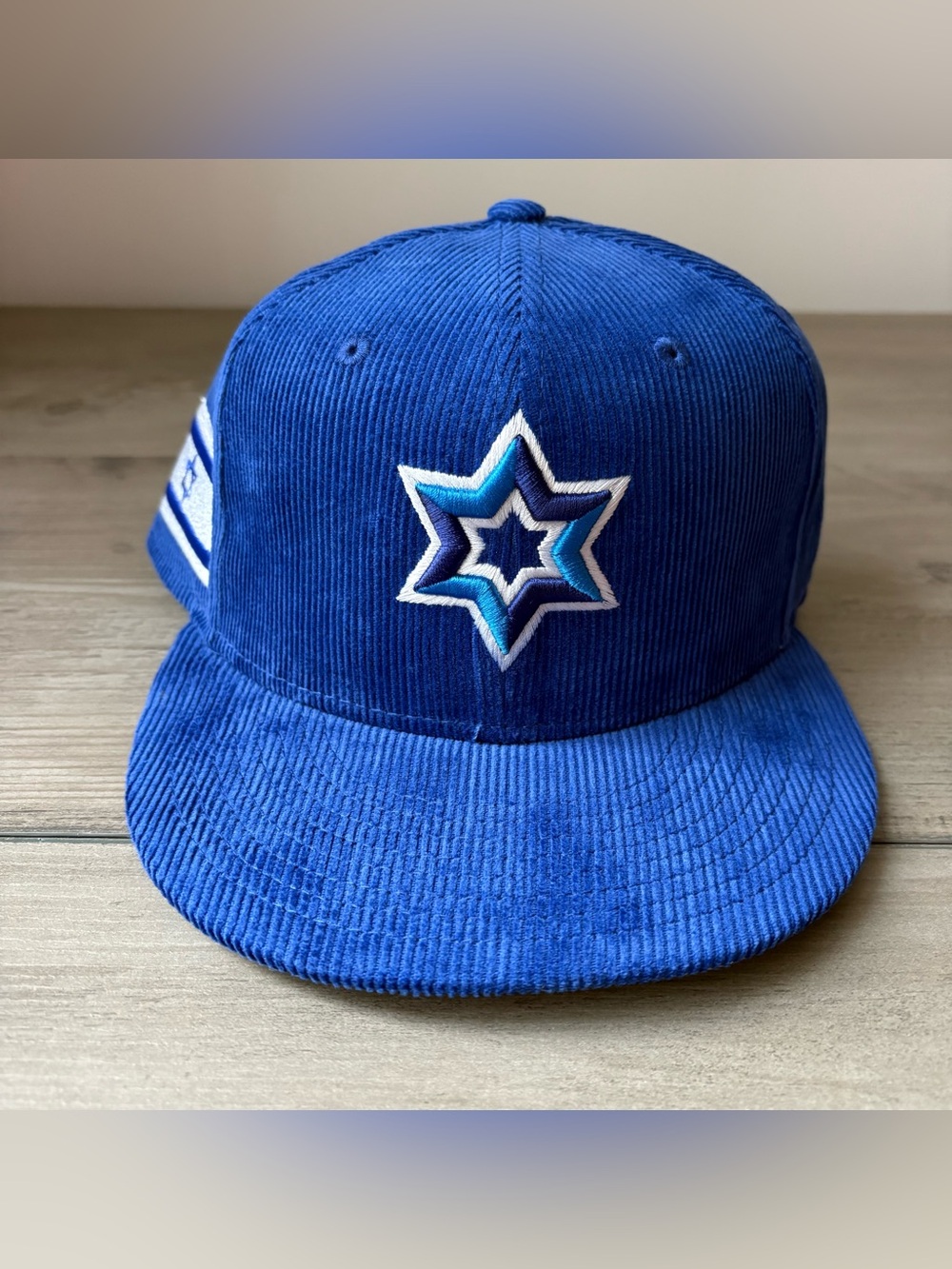 RARE New Era World Baseball Classic Team Israel Corduroy Fitted Hat 7 5/8